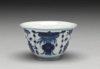 图片[2]-Cup with lanterns decoration in underglaze blue, Ming dynasty, Wanli reign (1573-1620)-China Archive